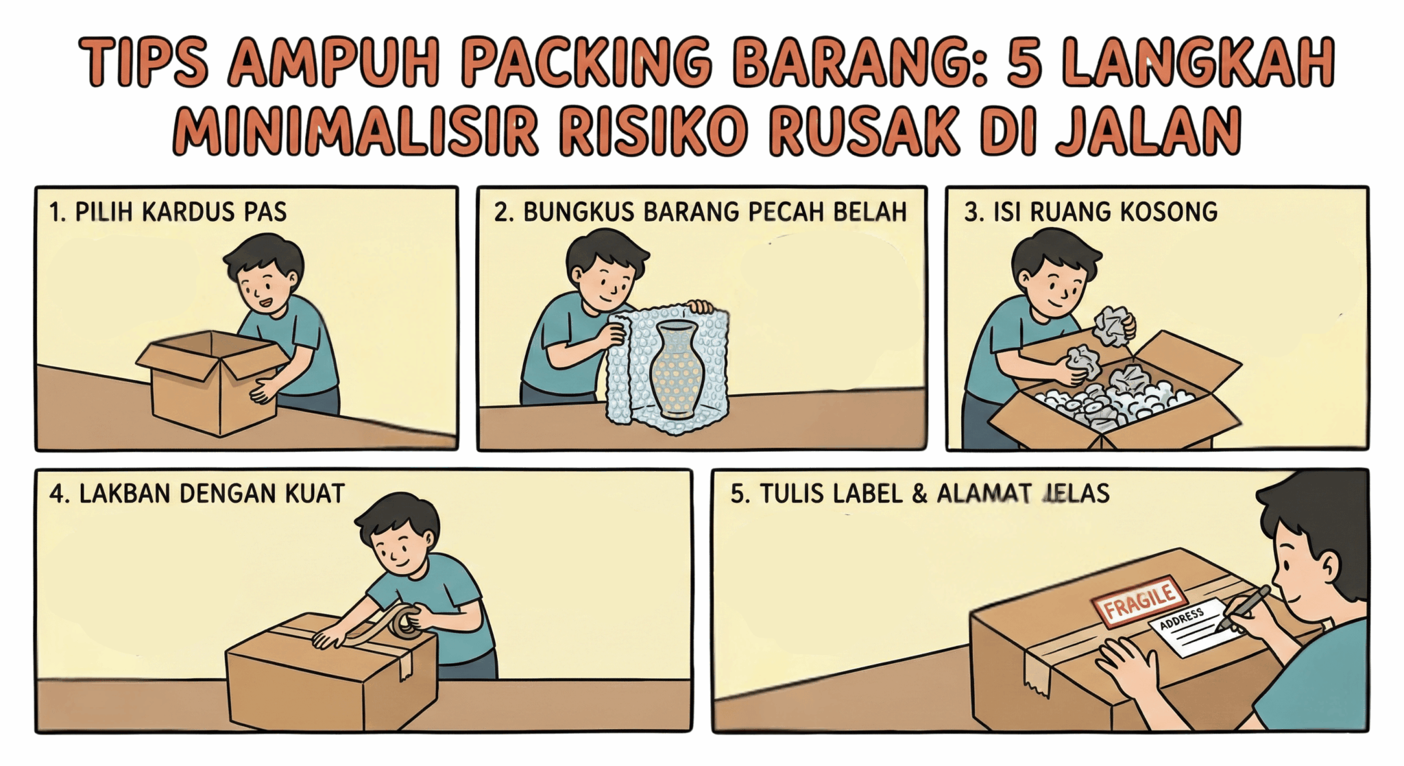 langkah kirim barang agar aman